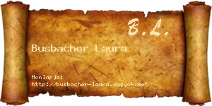 Busbacher Laura névjegykártya